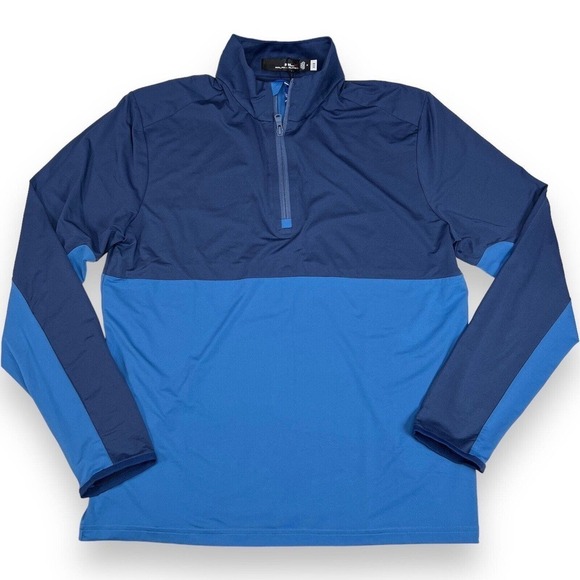 Ralph Lauren RLX Golf Mens Medium Peached Airflow 1/2 Zip ColorBlock Pullover